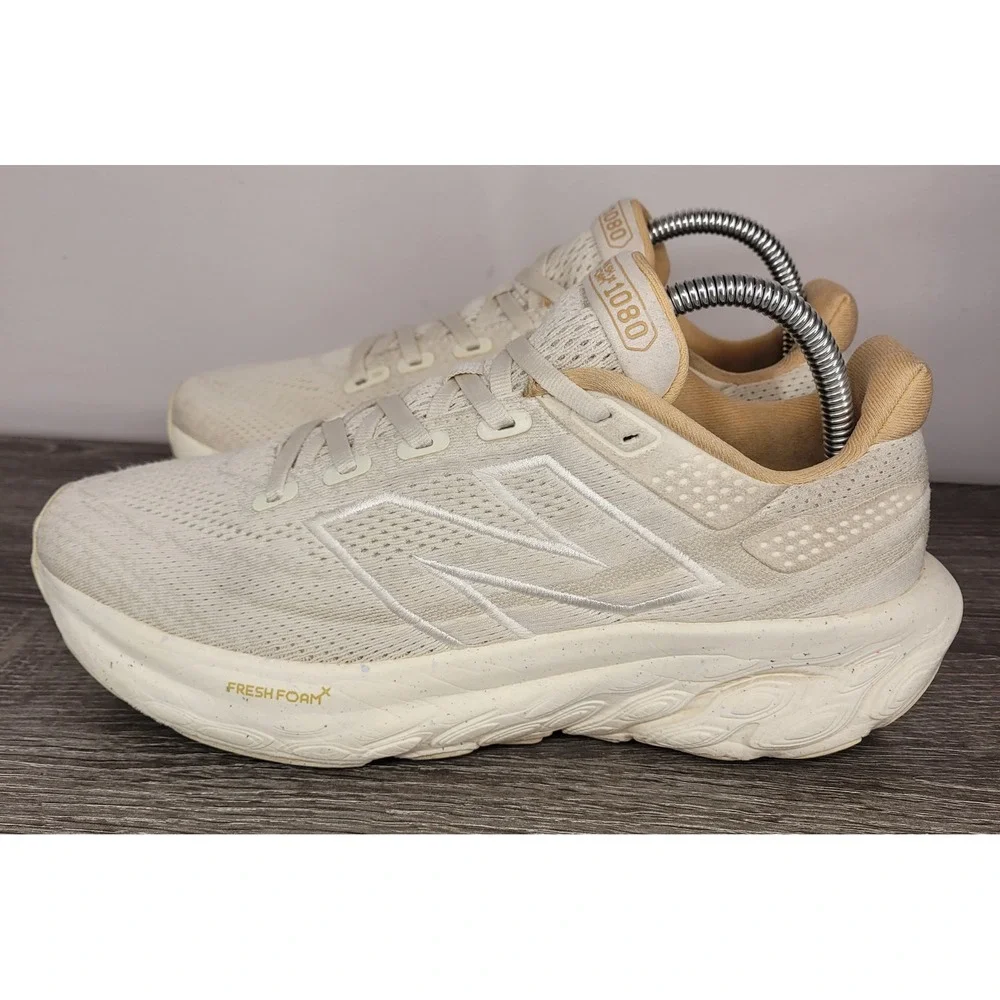 New Balance Fresh Foam X 1080 v13 Women's Size 8.5 B Running Shoes Cream Beige